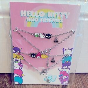Brand New - Hello Kitty And Friends BFF Bracelet Set Sanrio Y2K Silver